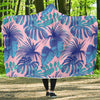 Tropical Floral Hawaiian Palm Leaves Pattern Print Hooded Blanket-grizzshop