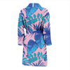 Tropical Floral Hawaiian Palm Leaves Pattern Print Men Long Robe-grizzshop