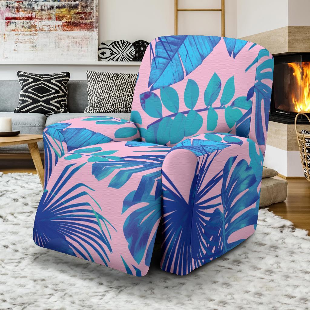 Tropical Floral Hawaiian Palm Leaves Pattern Print Recliner Cover-grizzshop