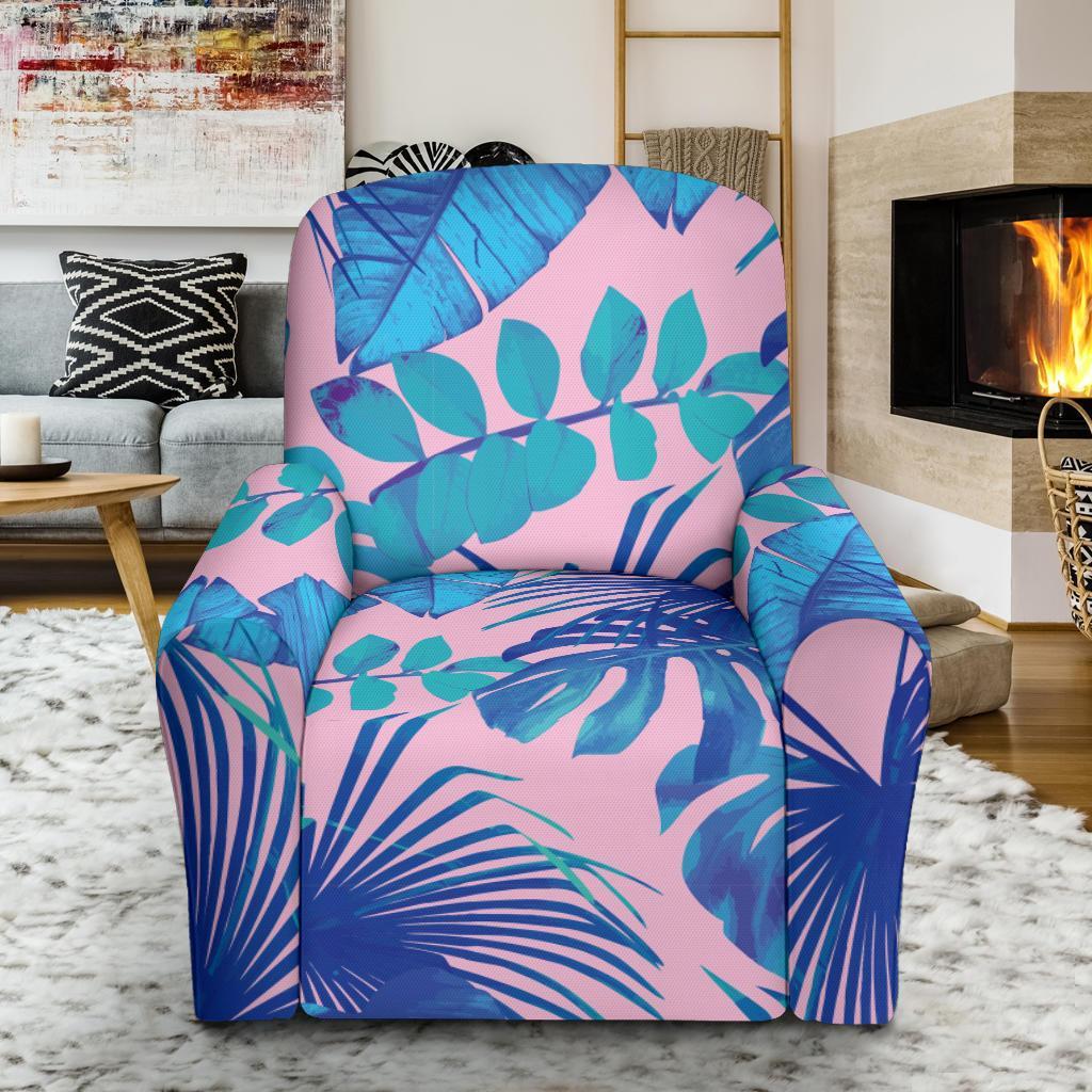 Tropical Floral Hawaiian Palm Leaves Pattern Print Recliner Cover-grizzshop