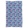 Tropical Floral Hawaiian Palm Leaves Pattern Print Throw Blanket-grizzshop