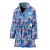 Tropical Floral Hawaiian Palm Leaves Pattern Print Women Long Robe-grizzshop