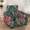 Tropical Floral Pineapple Print Armchair Cover-grizzshop