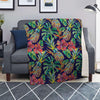 Tropical Floral Pineapple Print Blanket-grizzshop