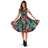 Tropical Floral Pineapple Print Dress-grizzshop