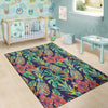 Tropical Floral Pineapple Print Floor Mat-grizzshop