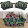 Tropical Floral Pineapple Print Loveseat Cover-grizzshop