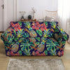 Tropical Floral Pineapple Print Loveseat Cover-grizzshop