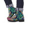 Tropical Floral Pineapple Print Men's Boots-grizzshop