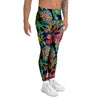 Tropical Floral Pineapple Print Men's Leggings-grizzshop