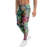 Tropical Floral Pineapple Print Men's Leggings-grizzshop