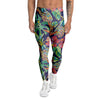 Tropical Floral Pineapple Print Men's Leggings-grizzshop