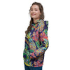 Tropical Floral Pineapple Print Women's Hoodie-grizzshop