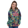 Tropical Floral Pineapple Print Women's Hoodie-grizzshop