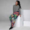 Tropical Floral Pineapple Print Women's Joggers-grizzshop