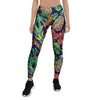 Tropical Floral Pineapple Print Women's Leggings-grizzshop