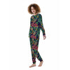 Tropical Floral Pineapple Print Women's Pajamas-grizzshop