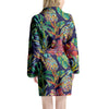 Tropical Floral Pineapple Print Women's Robe-grizzshop