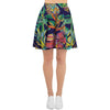 Tropical Floral Pineapple Print Women's Skirt-grizzshop