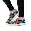 Tropical Floral Pineapple Print Women's Sneakers-grizzshop