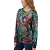 Tropical Floral Pineapple Print Women's Sweatshirt-grizzshop