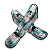 Tropical Floral Pink And Teal Print Pattern Muay Thai Shin Guards-grizzshop