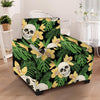 Tropical Floral Skull Armchair Cover-grizzshop