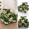 Tropical Floral Skull Armchair Cover-grizzshop