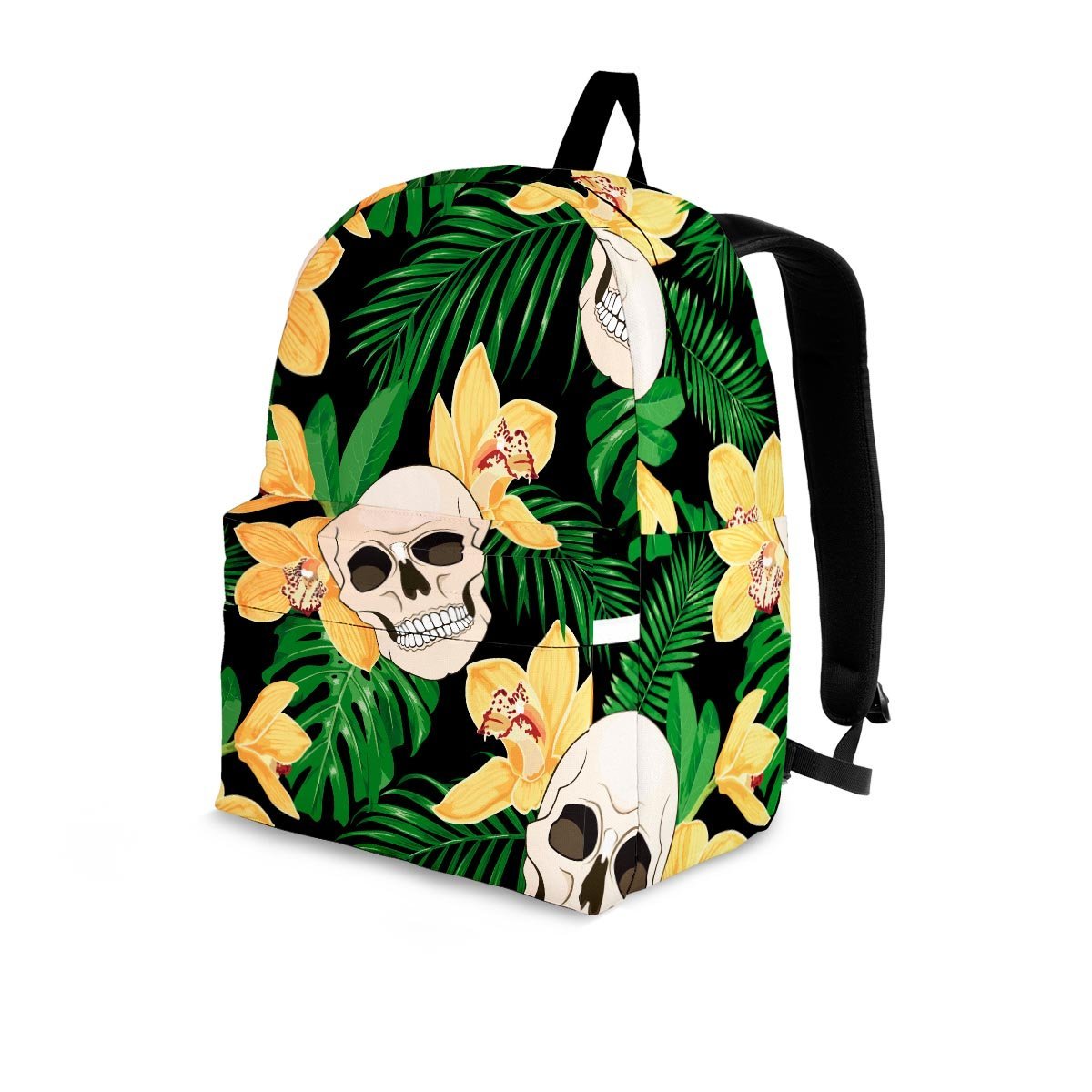 Tropical Floral Skull Backpack-grizzshop