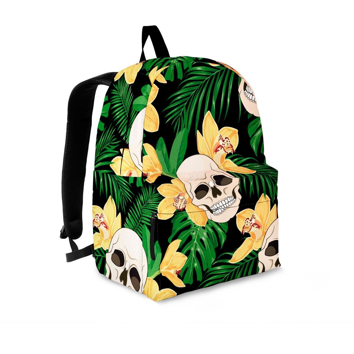 Tropical Floral Skull Backpack-grizzshop