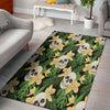 Tropical Floral Skull Floor Mat-grizzshop