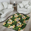 Tropical Floral Skull Floor Mat-grizzshop