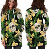 Tropical Floral Skull Hoodie Dress-grizzshop