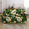 Tropical Floral Skull Loveseat Cover-grizzshop