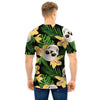 Tropical Floral Skull Men T Shirt-grizzshop