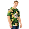 Tropical Floral Skull Men T Shirt-grizzshop