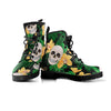 Tropical Floral Skull Men's Boots-grizzshop