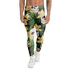 Tropical Floral Skull Men's Leggings-grizzshop