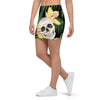 Tropical Floral Skull Mini Skirt-grizzshop
