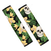 Tropical Floral Skull Seat Belt Cover-grizzshop