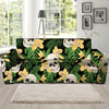 Tropical Floral Skull Sofa Cover-grizzshop