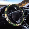 Tropical Floral Skull Steering Wheel Cover-grizzshop