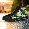 Tropical Floral Skull Women's High Top Shoes-grizzshop