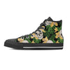 Tropical Floral Skull Women's High Top Shoes-grizzshop