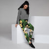 Tropical Floral Skull Women's Joggers-grizzshop