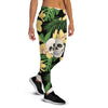 Tropical Floral Skull Women's Joggers-grizzshop