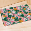 Tropical Flower Hawaiian Pineapple Print Door Mat-grizzshop