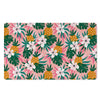 Tropical Flower Hawaiian Pineapple Print Door Mat-grizzshop