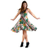 Tropical Flower Hawaiian Pineapple Print Dress-grizzshop