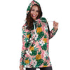 Tropical Flower Hawaiian Pineapple Print Hoodie Dress-grizzshop